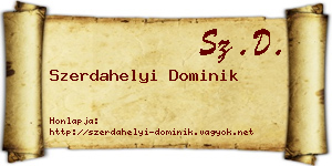 Szerdahelyi Dominik névjegykártya